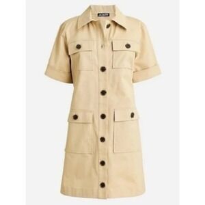 J. Crew Gamine Utility Shirtdress Stretch Twill BY836 Size 20